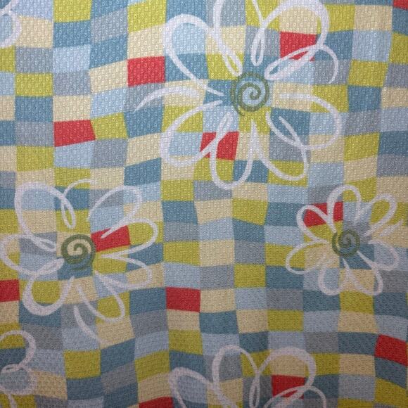 Vintage Y2K Sportif USA Floral Checkerboard Sleeveless Shift Dress Size M - Picture 2 of 7